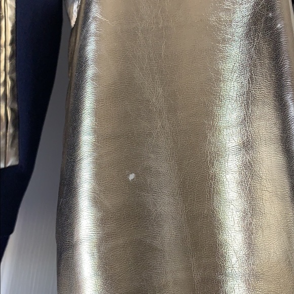 Super Fun Gold and Blue Bomber Jacket - Picture 5 of 5